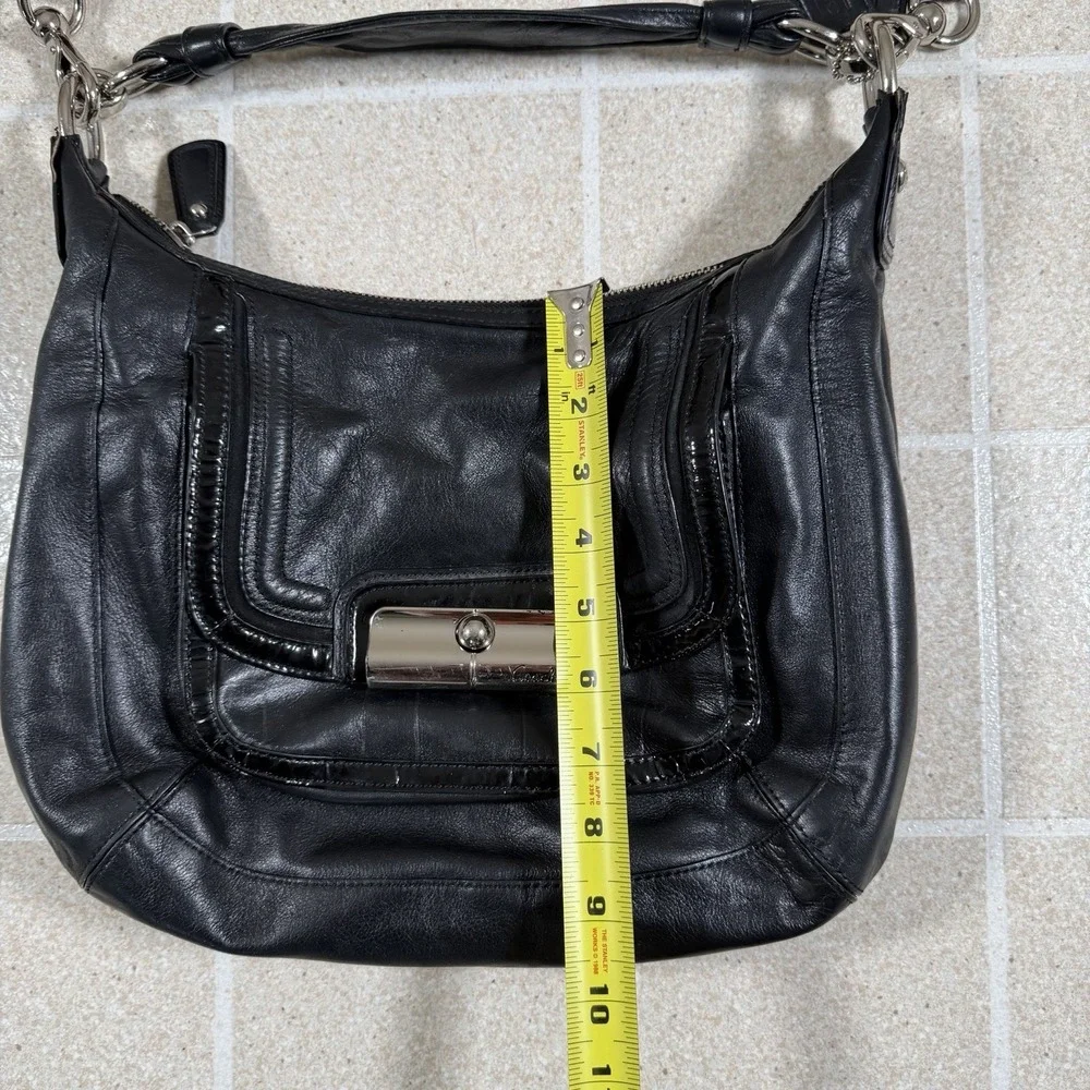 Vintage Y2K Coach Kristin Spectator Leather Hobo Shoulder Bag Crossbody Black